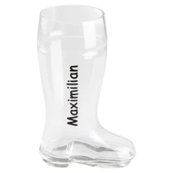Weihnachtsstiefel-Glas personalisiert mit Namen, 500 ml