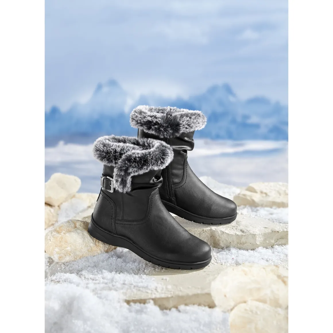 Winterstiefel mit Leder"Tatjana"