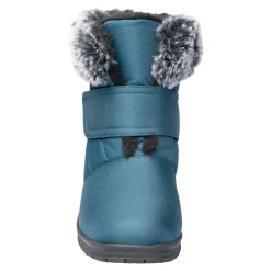 Winterstiefelette mit Spikes & Klett „Monika“ petrol
