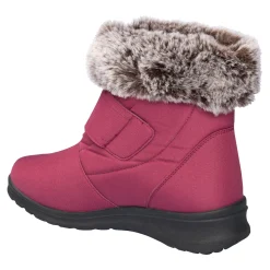 Winterstiefelette mit Spikes & Klett „Monika“ beere