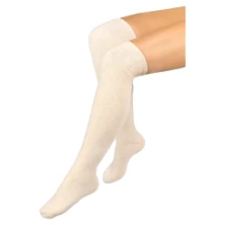 Wärme-Kuschelkniestrümpfe „Extra lang“ beige