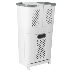 Wäschekorb-Organizer "3 in 1" weiß