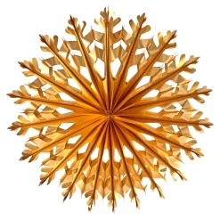 XXL-3D-Dekofigur "Schneeflocke Gold"