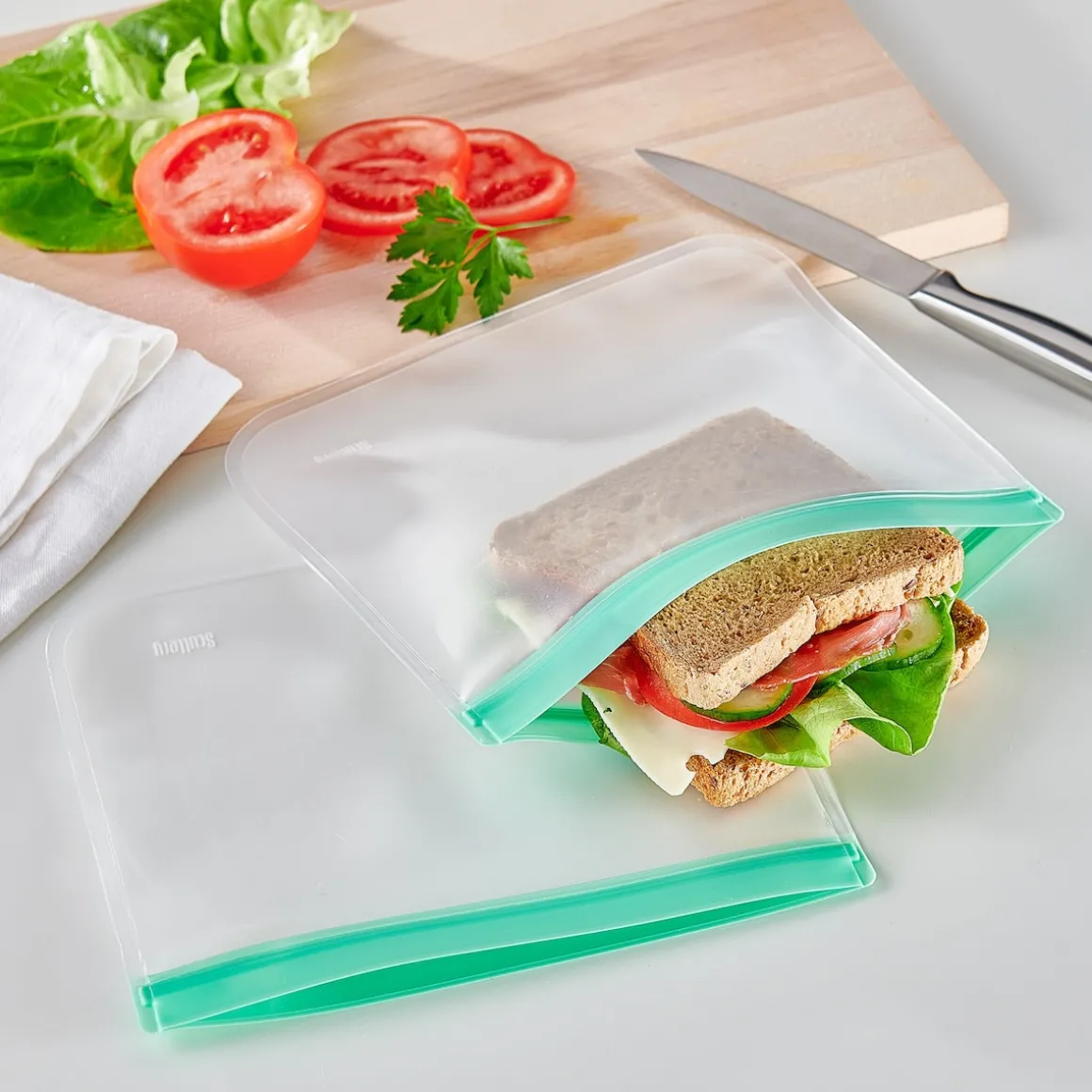 Zip-Beutel „mehrweg“, 2 Stück